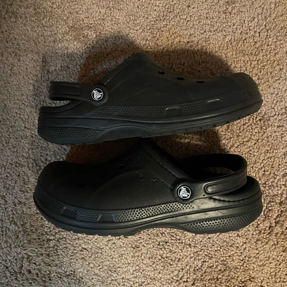 Crocs with fur